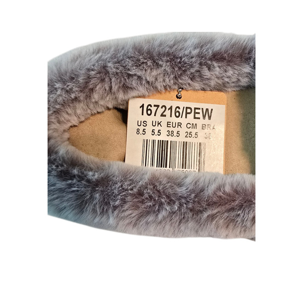 Skechers Cozy Campfire Slippers Womens Size 8.5 Gray/Pewter Faux Fur Memory Foam - Picture 7 of 14